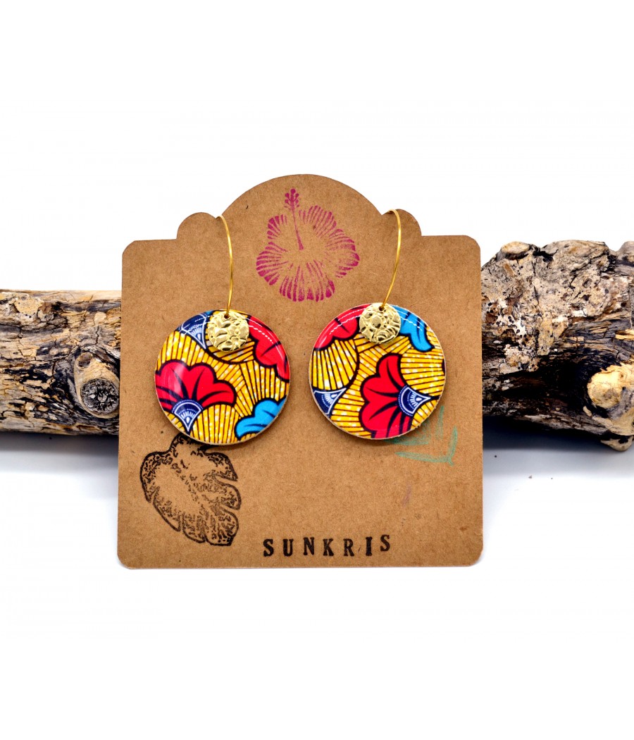 Boucles d'oreilles wax fleurs