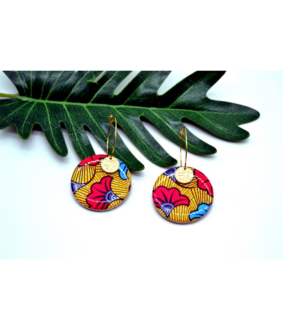 Boucles d'oreilles hibiscus africaine