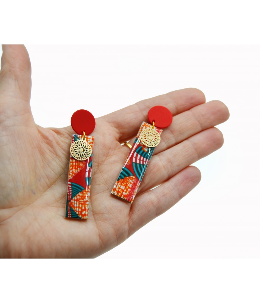 Boucles d'oreilles papier