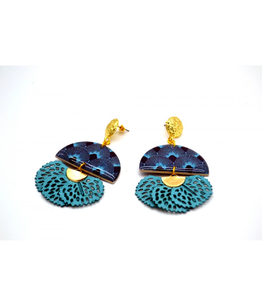 Boucles d'oreilles motif asiatique