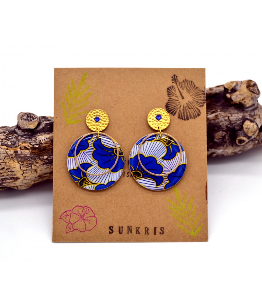 Boucles d'oreilles bleu