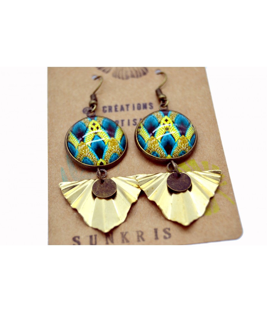 Boucles d'oreilles africaine bronze