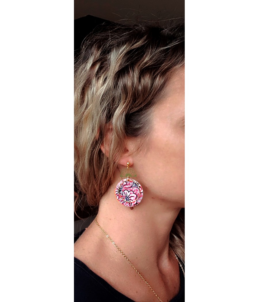 Boucles d'oreilles pendantes rondes