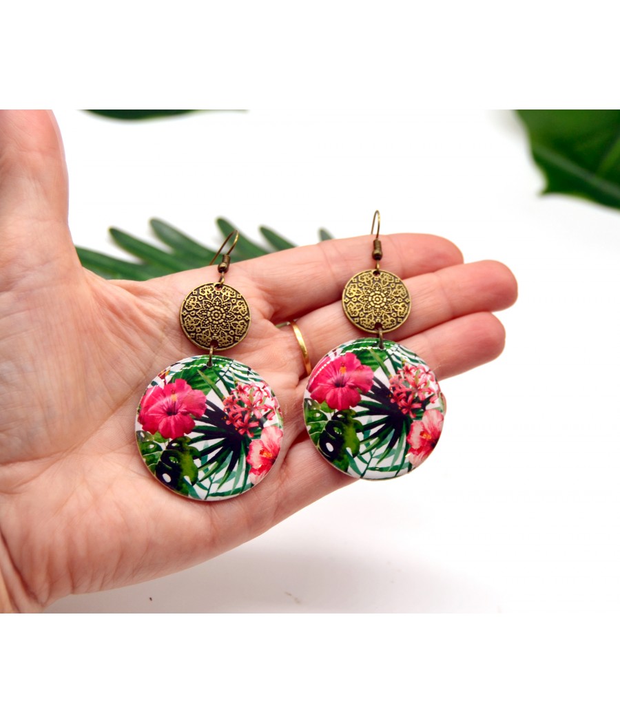 Boucles d'oreilles nature de fleurs