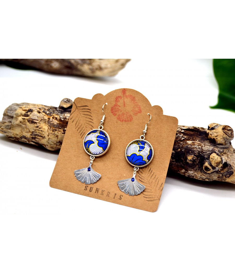 Boucles d'oreilles cabochon de verre