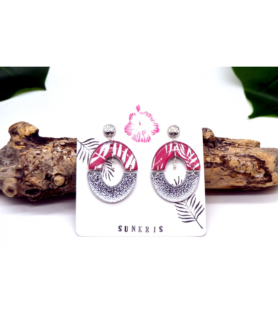 Boucles d'oreilles avec design géométrique original