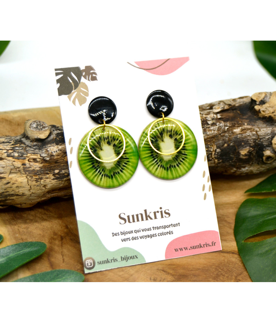 Les boucles d'oreilles "Kiwi Tropical" : une explosion de couleurs pour un look vitaminé