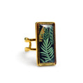 Bague rectangle Jungle dorée