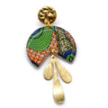 Boucles d'oreilles camembert wax doré