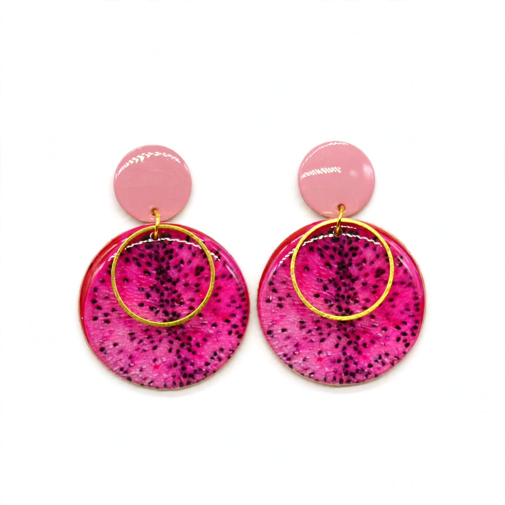 Boucles d'oreilles fruit du dragon