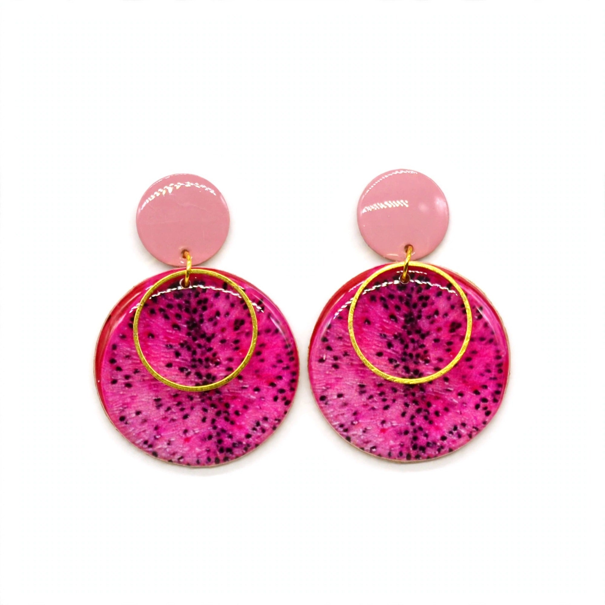 Boucles d'oreilles fruit du dragon