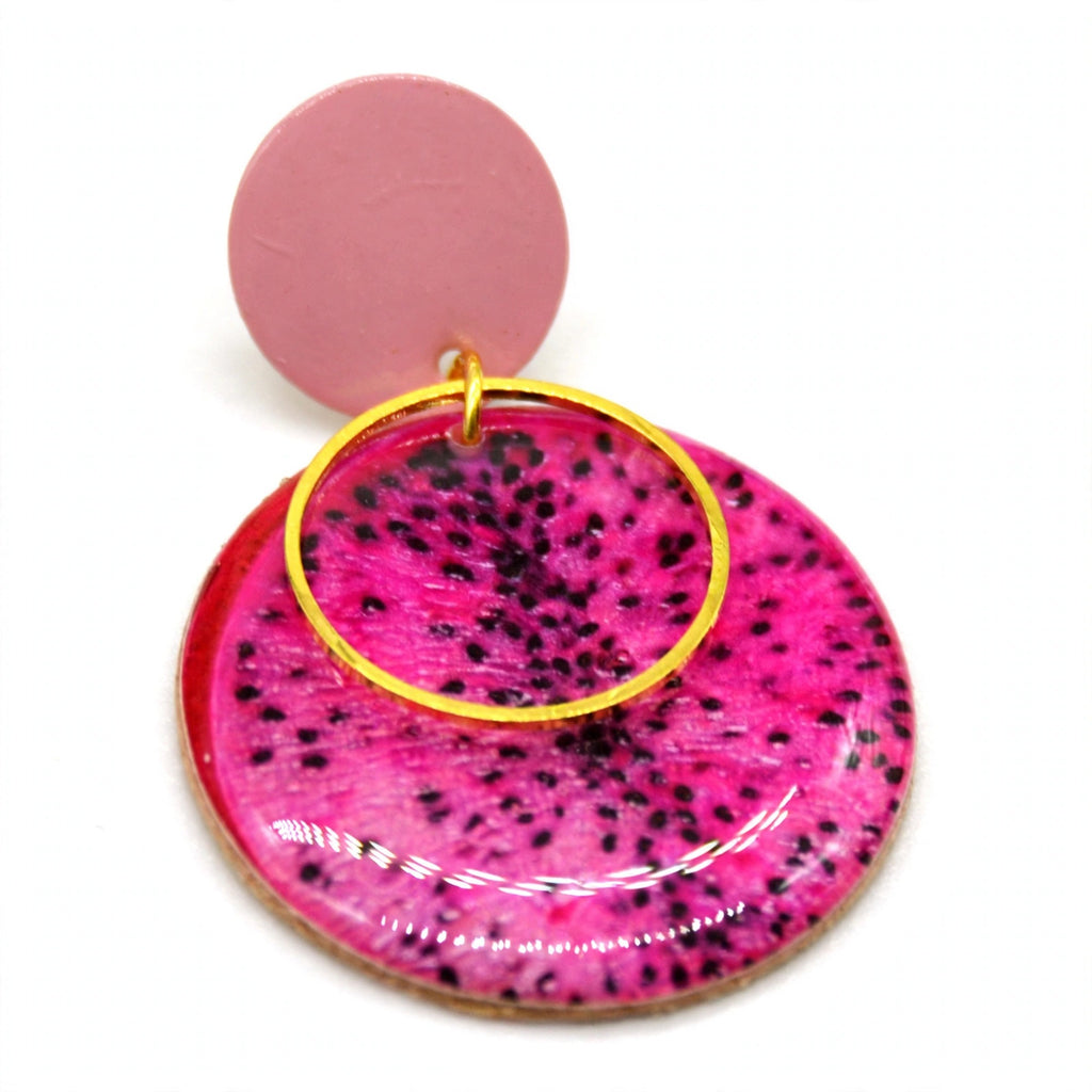Boucles d'oreilles fruit du dragon