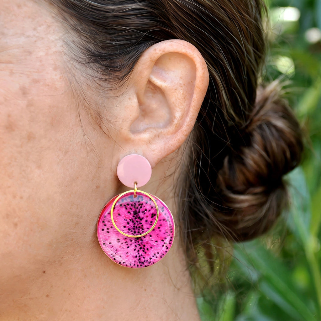 Boucles d'oreilles fruit du dragon