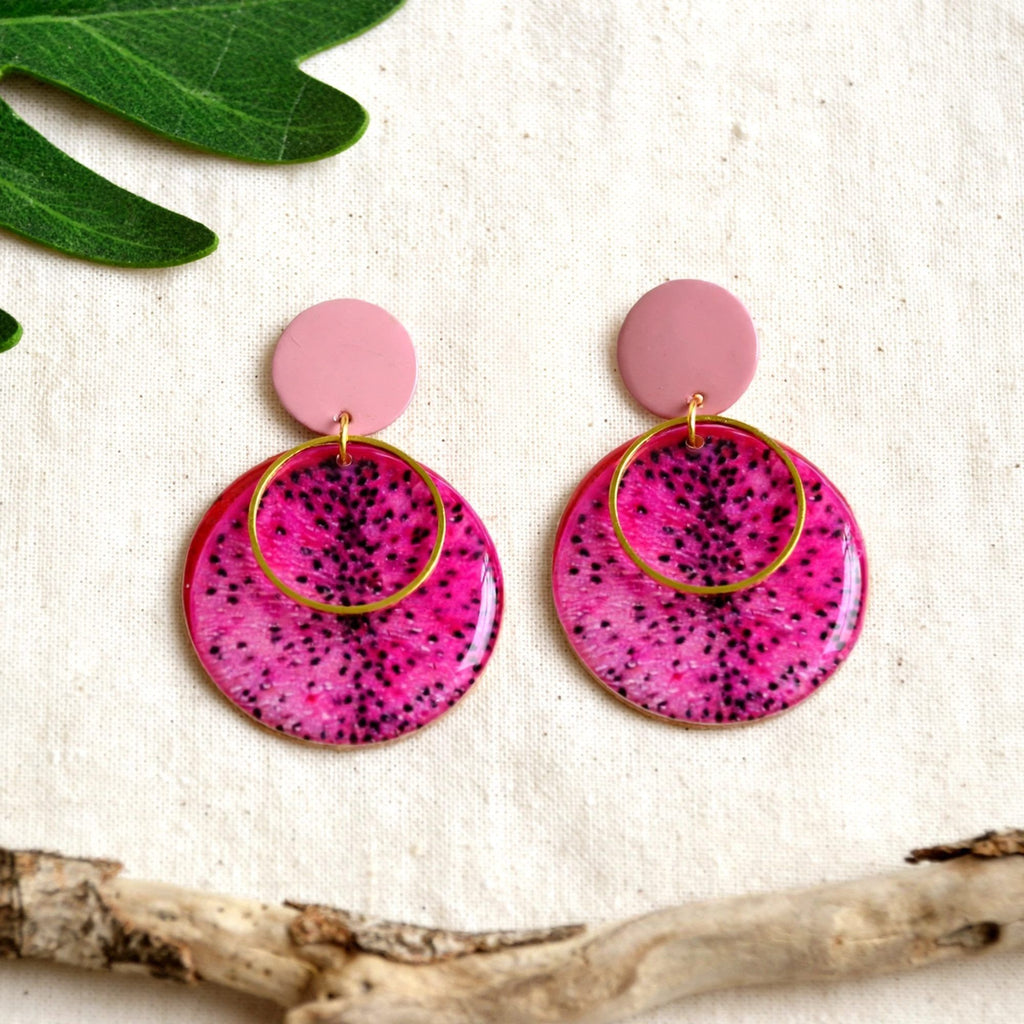 Boucles d'oreilles fruit du dragon