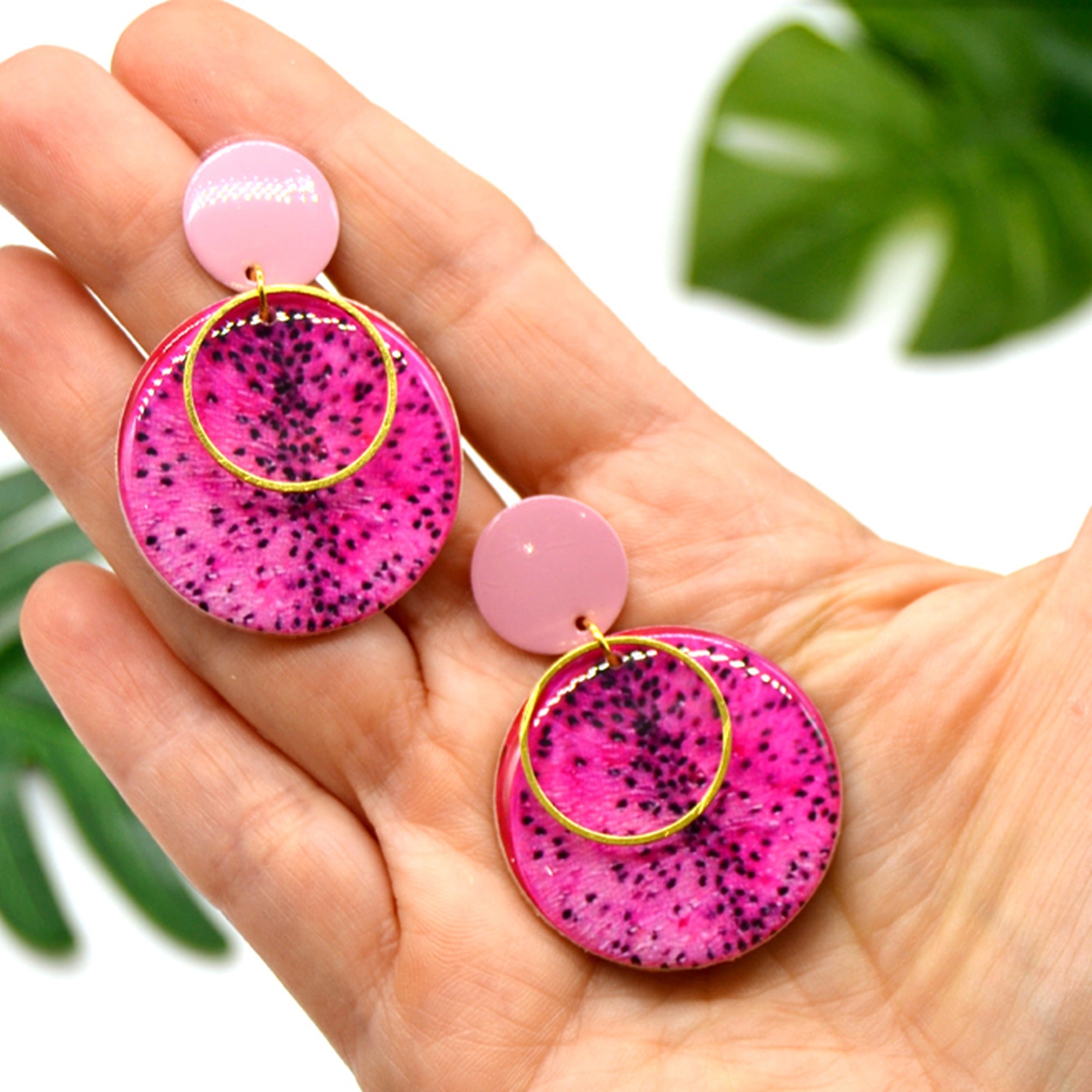 Boucles d'oreilles fruit du dragon