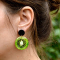 Boucles d'oreilles kiwi vert
