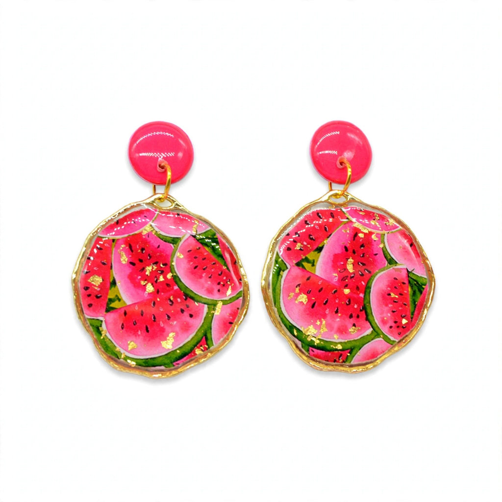 Boucles d'oreilles Pastèque