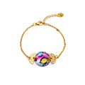 Bracelet abstrait cabochon coloré
