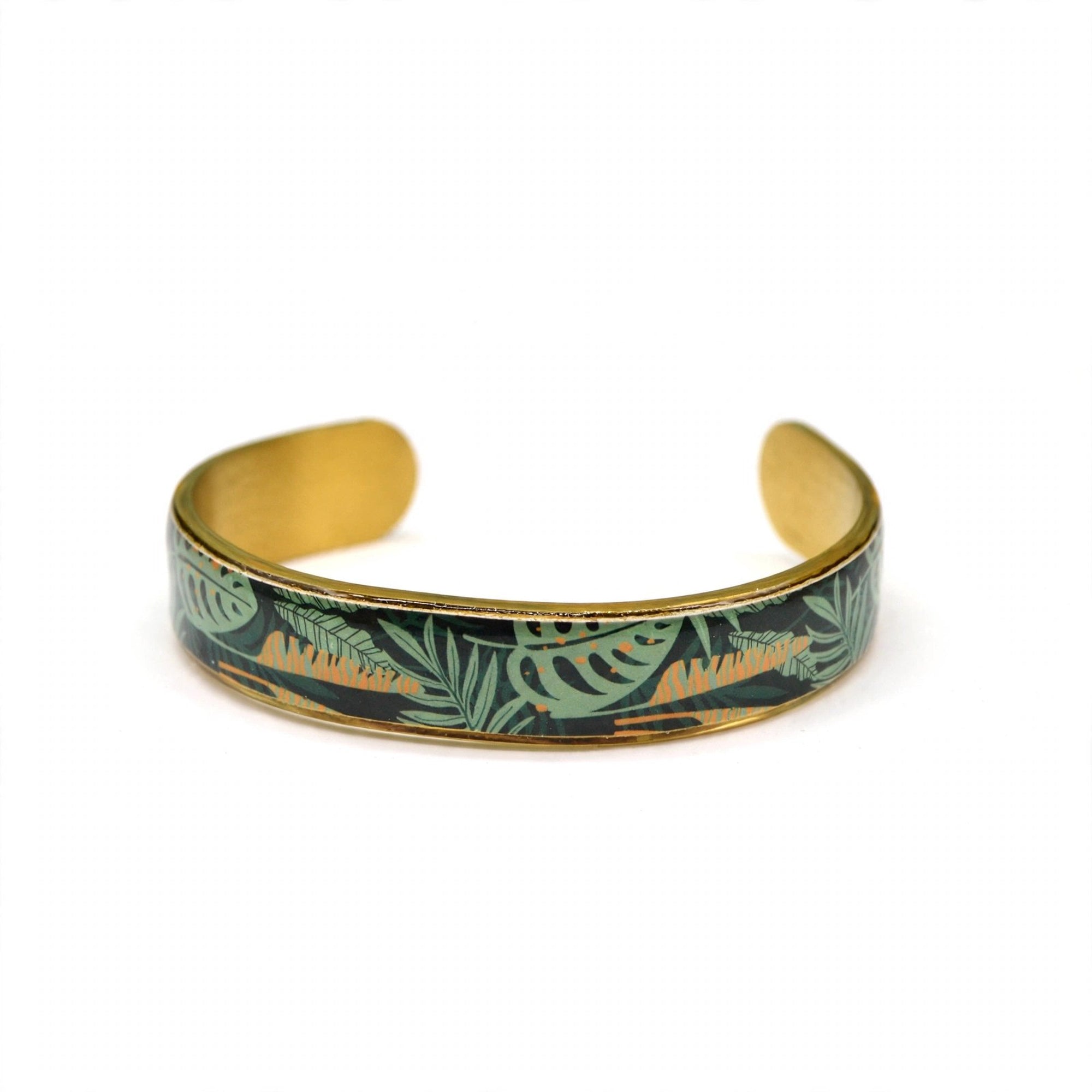 Bracelet manchette résine Jungle