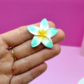 Broche frangipanier vert