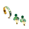 Parure Jungle manchette et boucles d'oreilles