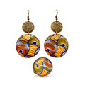 Parure wax orange bague et boucles d'oreilles