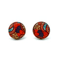 Puces d'oreilles wax orange et bois